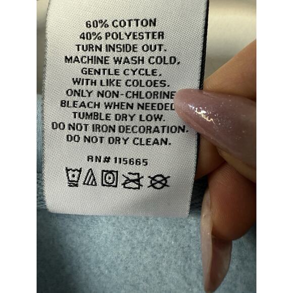 Hello Kitty Ski Club Women Hoodie 2xl Blue Graphic Print Y2K Ringstones String - Picture 6 of 9